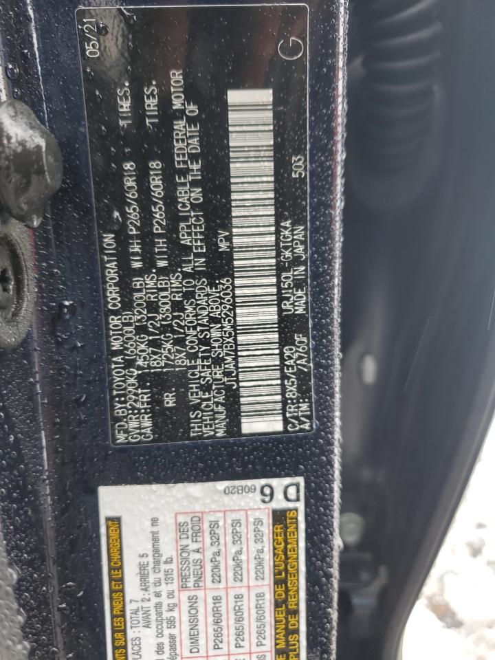 2021 Lexus GX VIN JTJAM7BX5M5296036 Copart auction photo, all over damage thumbnail 15
