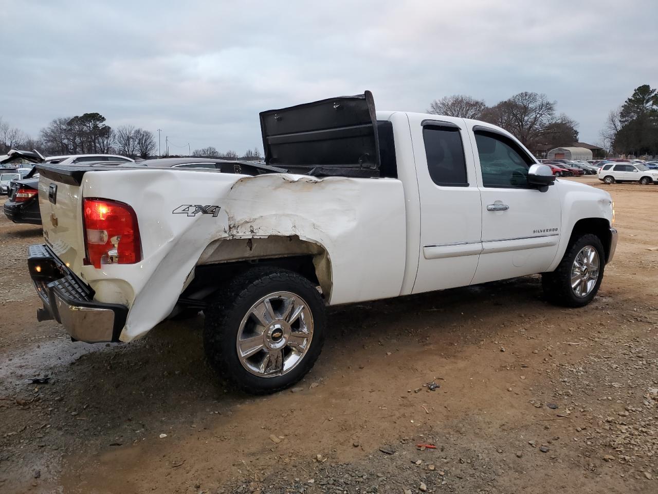2012 Chevrolet Silverado VIN 1GCRKSE77CZ231335 Copart auction photo, rear end / front end damage thumbnail 3