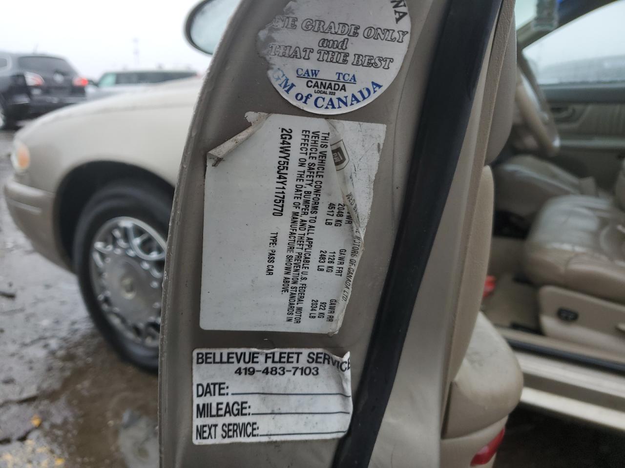 2000 Buick Century VIN 2G4WY55J4Y1175770 Copart auction photo, rear end damage thumbnail 12