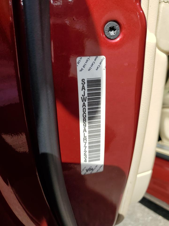 2010 Jaguar XF VIN SAJWA0GB9ALR77234 Copart auction photo, front end damage thumbnail 12