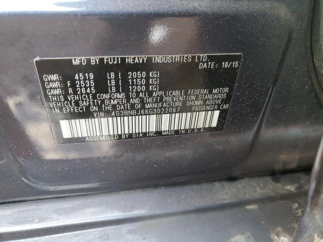 2016 Subaru Legacy VIN 4S3BNBJ66G3022067 Copart auction photo, front end damage thumbnail 12
