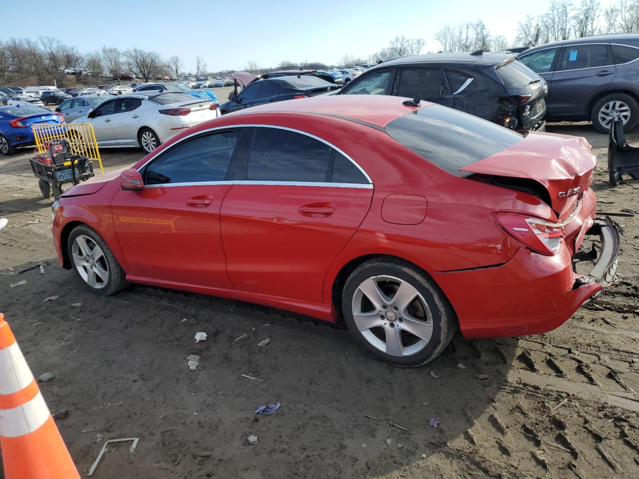 2017 Mercedes-Benz CLA-klasse VIN WDDSJ4EB8HN464620 Copart auction photo, rear end damage thumbnail 2