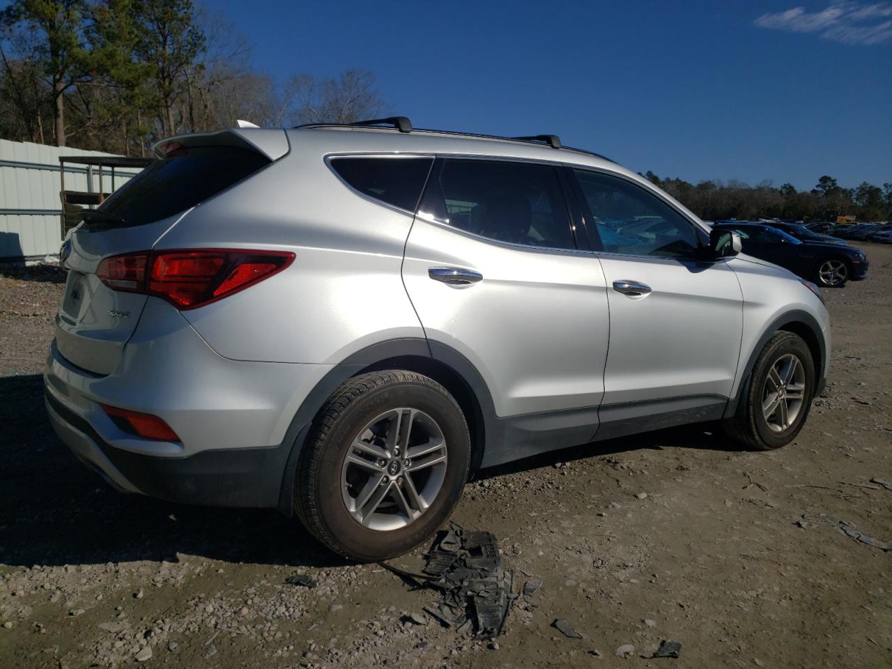 2018 Hyundai Santa Fe VIN 5XYZU3LB2JG525065 Copart auction photo, side damage thumbnail 3