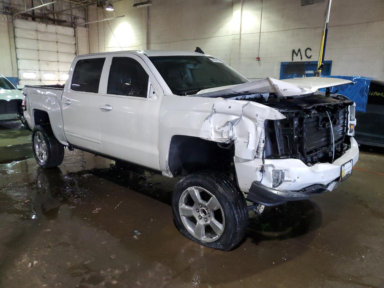 2018 Chevrolet Silverado VIN 3GCUKREC0JG409051 Copart auction photo, all over / frame damage damage thumbnail 4