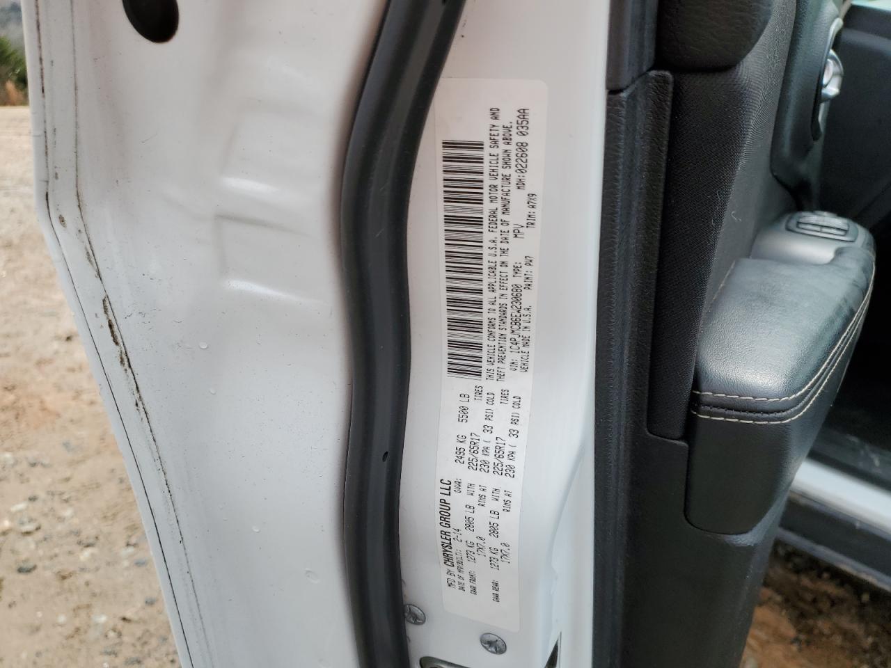 2014 Jeep Grand Cherokee VIN 1C4PJMCB6EW230680 Copart auction photo, side / rear end damage thumbnail 13