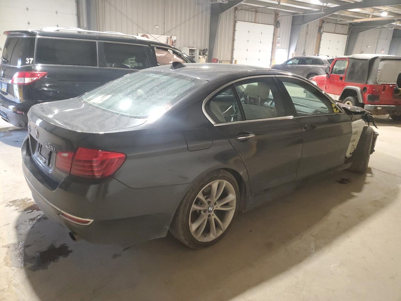 2014 BMW 5er VIN WBA5B3C59ED530330 Copart auction photo, front end damage thumbnail 3