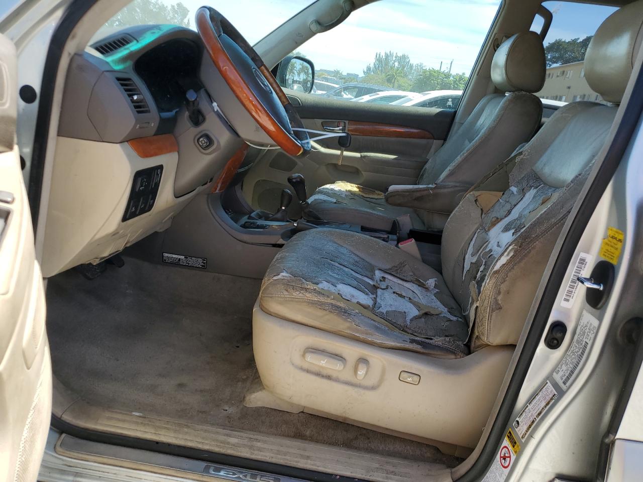 2004 Lexus GX VIN JTJBT20XX40049525 Copart auction photo, front end / side damage thumbnail 7