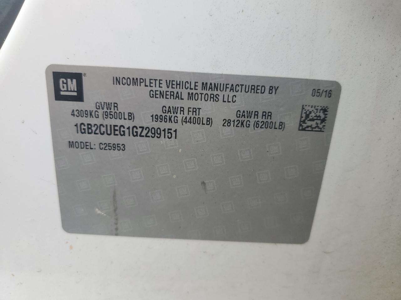2016 Chevrolet Silverado VIN 1GB2CUEG1GZ299151 Copart auction photo, all over / undercarriage damage thumbnail 12
