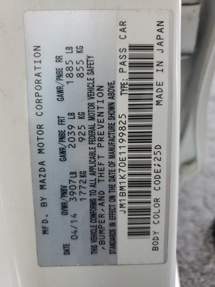 2014 Mazda 3 VIN JM1BM1K70E1199825 Copart auction photo, front end / rear end damage thumbnail 12