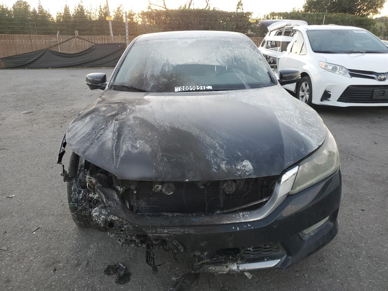 2013 Honda Accord VIN 1HGCR2F80DA000139 Copart auction photo, burn - engine damage thumbnail 5