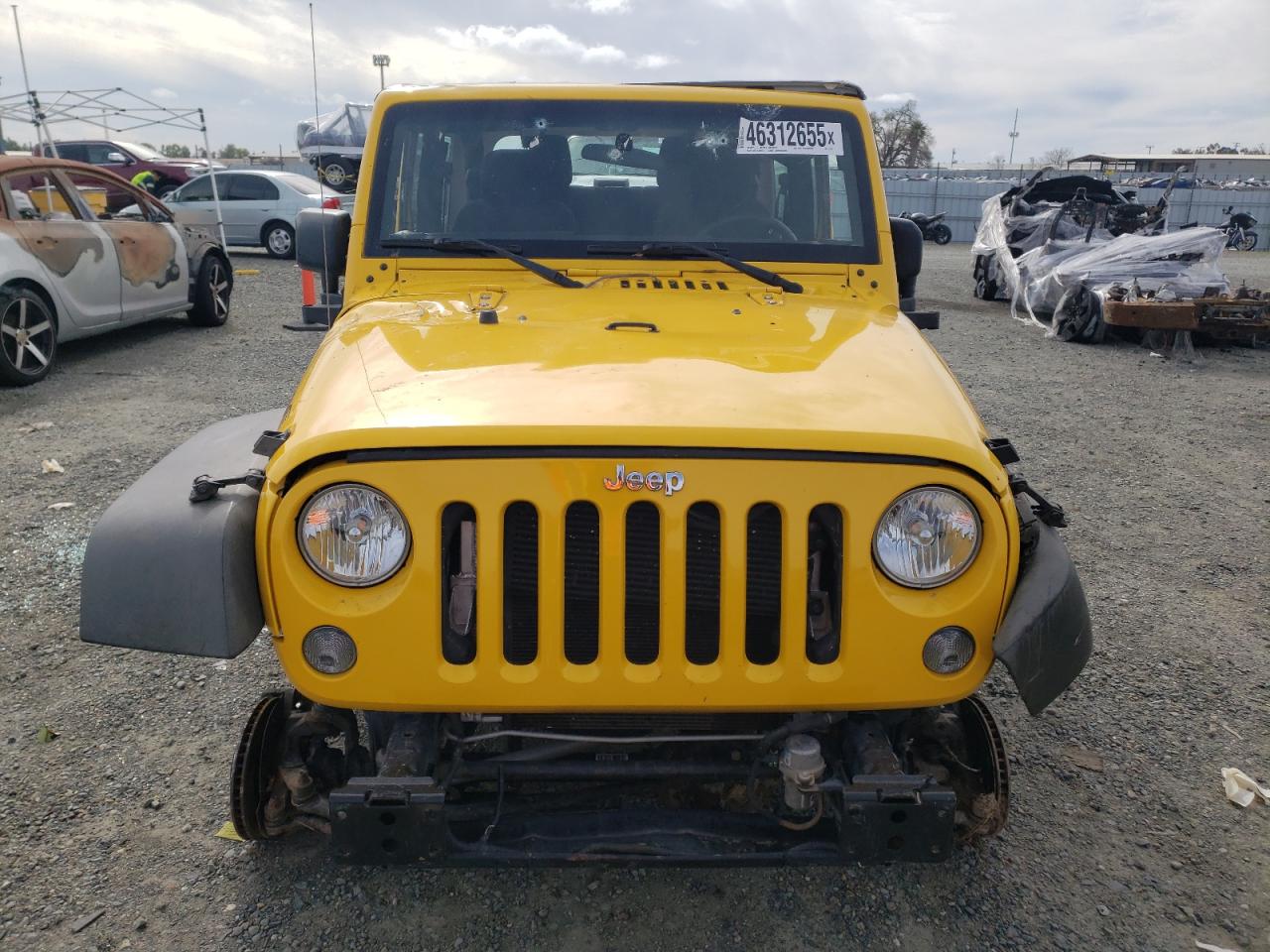 2015 Jeep Wrangler VIN 1C4AJWAG0FL617602 Copart auction photo, undercarriage damage thumbnail 5
