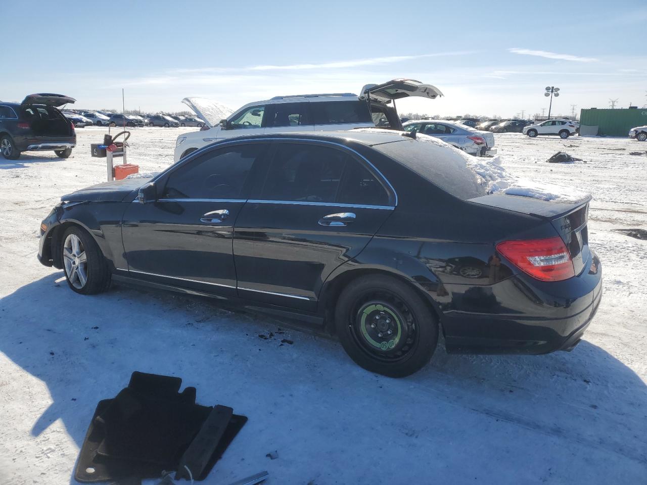 2014 Mercedes-Benz C-klasse VIN WDDGF8ABXEG199963 Copart auction photo, front end damage thumbnail 2
