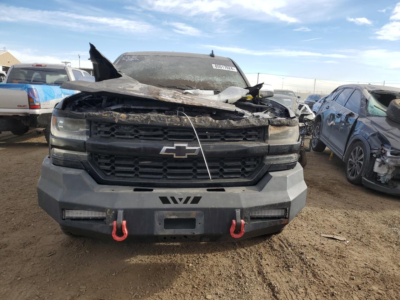 2017 Chevrolet Silverado VIN 3GCUKSEJ0HG145376 Copart auction photo, burn - engine damage thumbnail 5