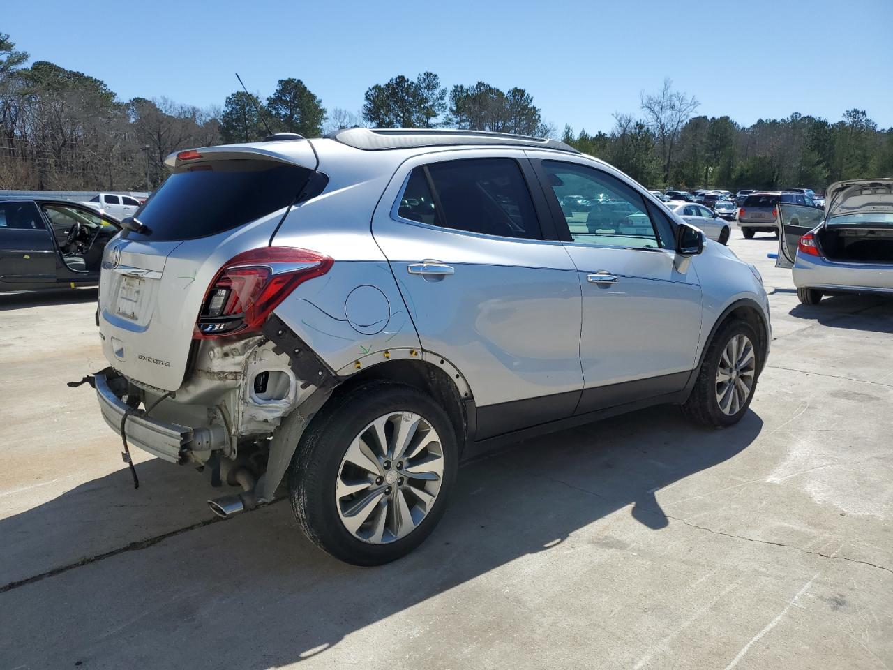 2017 Buick Encore VIN KL4CJASB9HB247171 Copart auction photo, side / rear end damage thumbnail 3