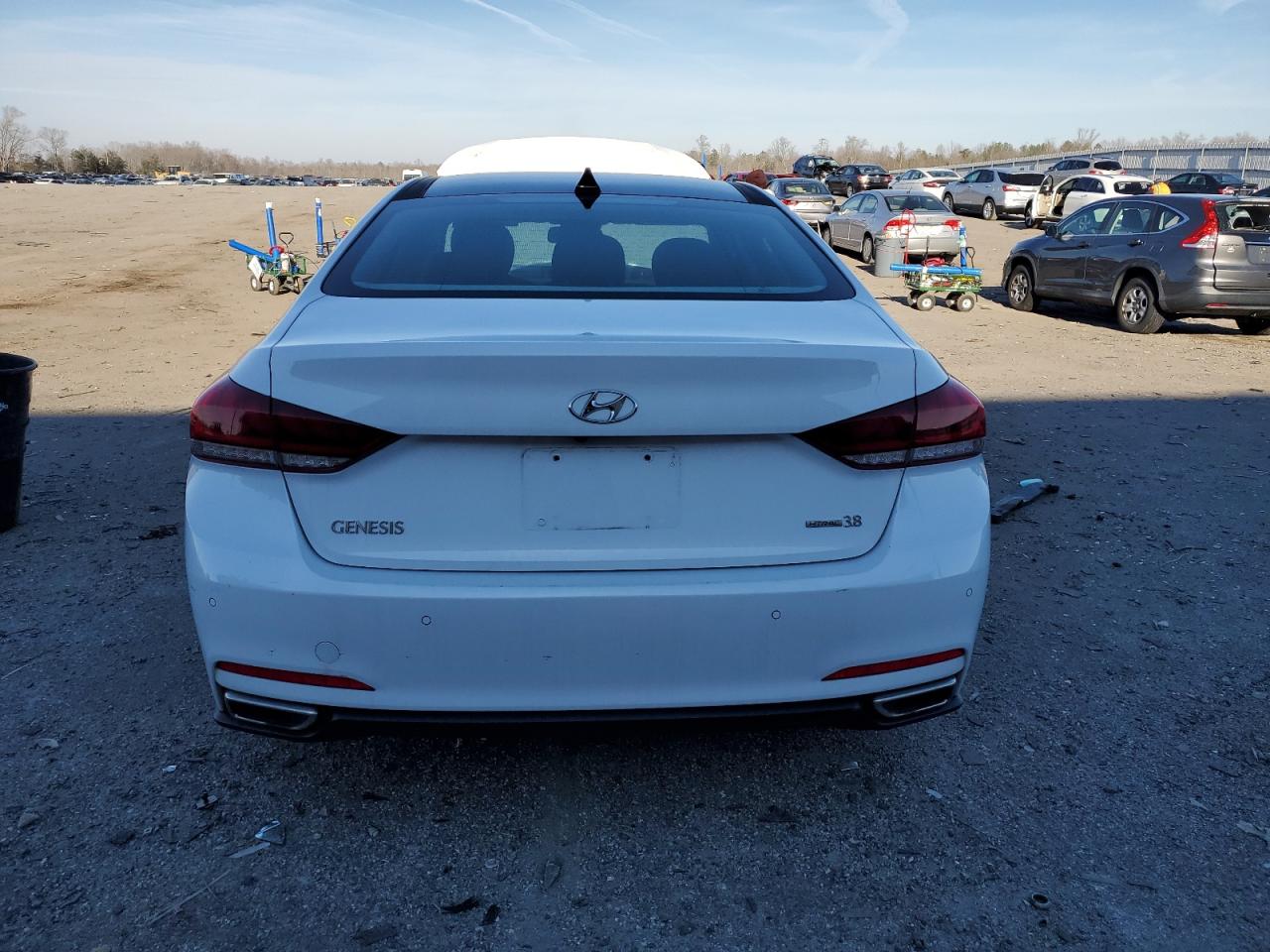 2016 Hyundai Genesis VIN KMHGN4JEXGU115916 Copart auction photo, burn - engine / minor dent/scratches damage thumbnail 6