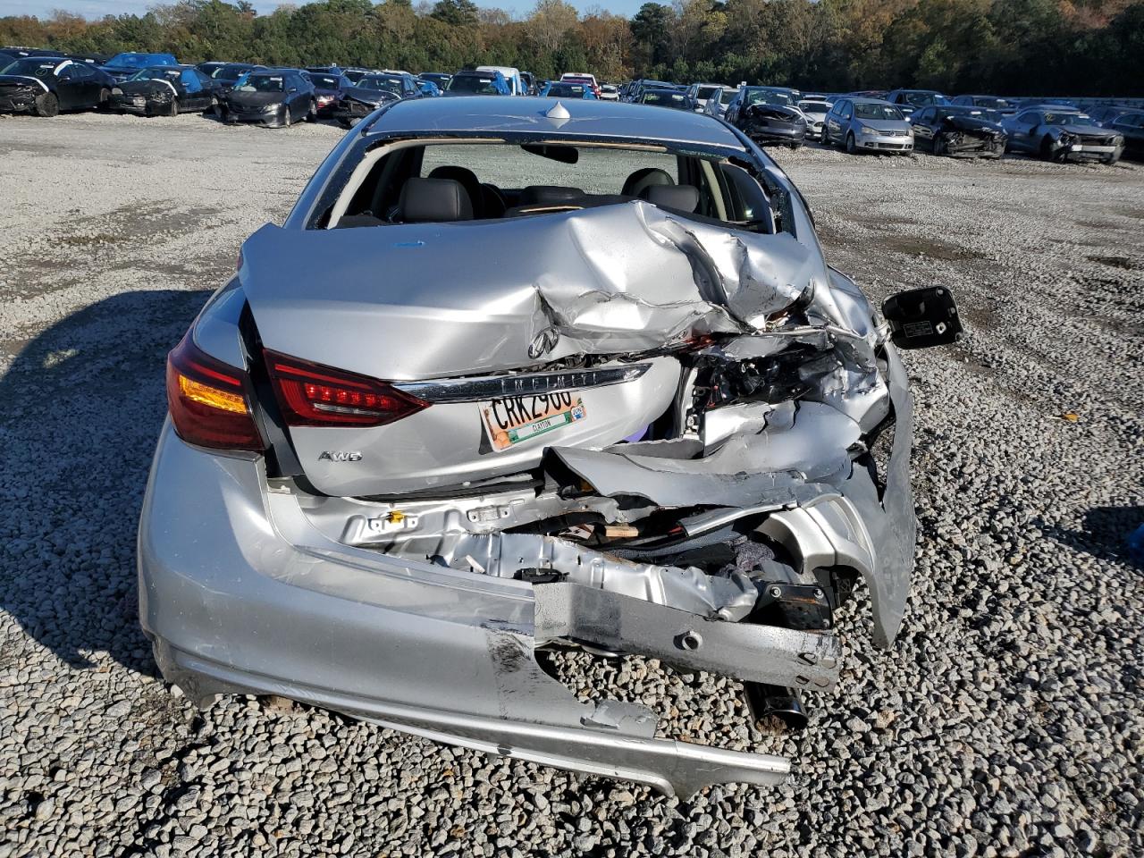 2018 Infiniti Q50 VIN JN1EV7AR9JM433049 Copart auction photo, rear end damage thumbnail 6