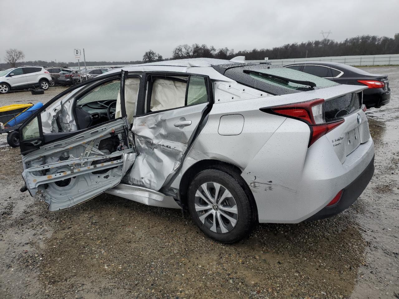 2021 Toyota Prius VIN JTDL9MFU7M3030332 Copart auction photo, side / front end damage thumbnail 2