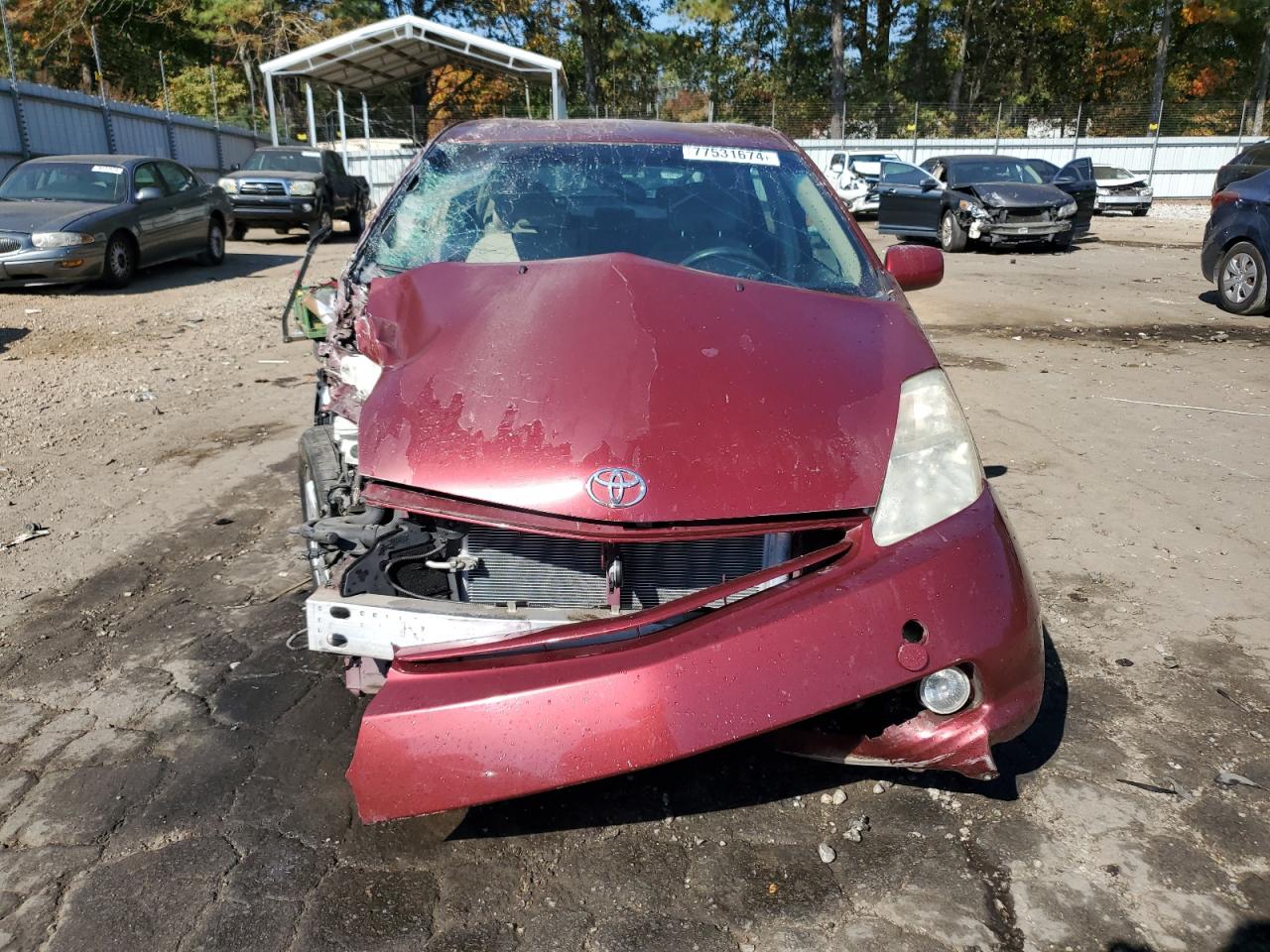 2005 Toyota Prius VIN JTDKB20U653004321 Copart auction photo, front end / side damage thumbnail 5