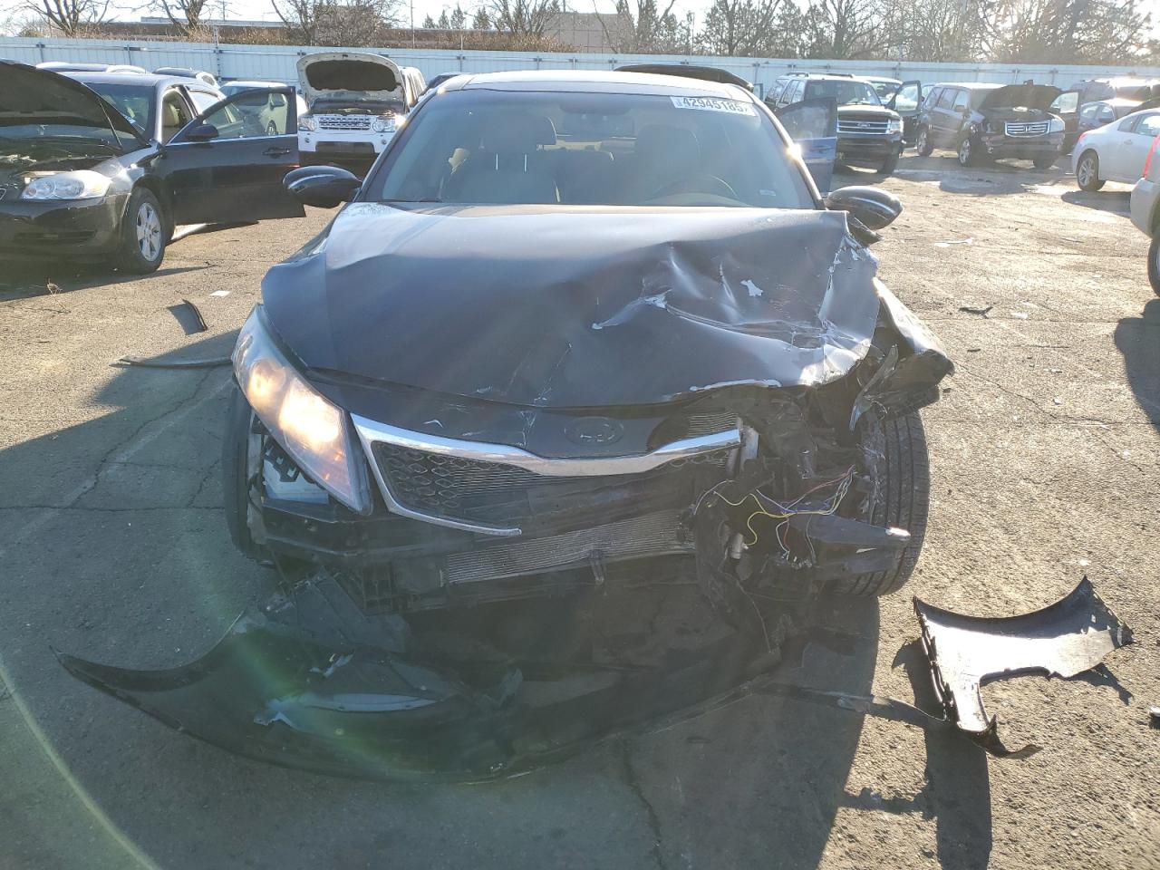 2013 KIA Optima VIN 5XXGN4A7XDG216476 Copart auction photo, front end damage thumbnail 5