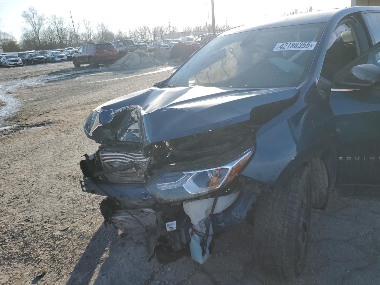 2021 Chevrolet Equinox VIN 3GNAXKEVXML362711 Copart auction photo, undercarriage / front end damage thumbnail 12