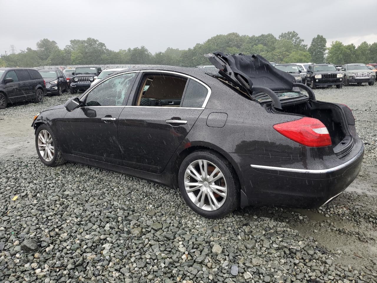 2013 Hyundai Genesis VIN KMHGC4DDXDU256473 Copart auction photo, rollover damage thumbnail 2