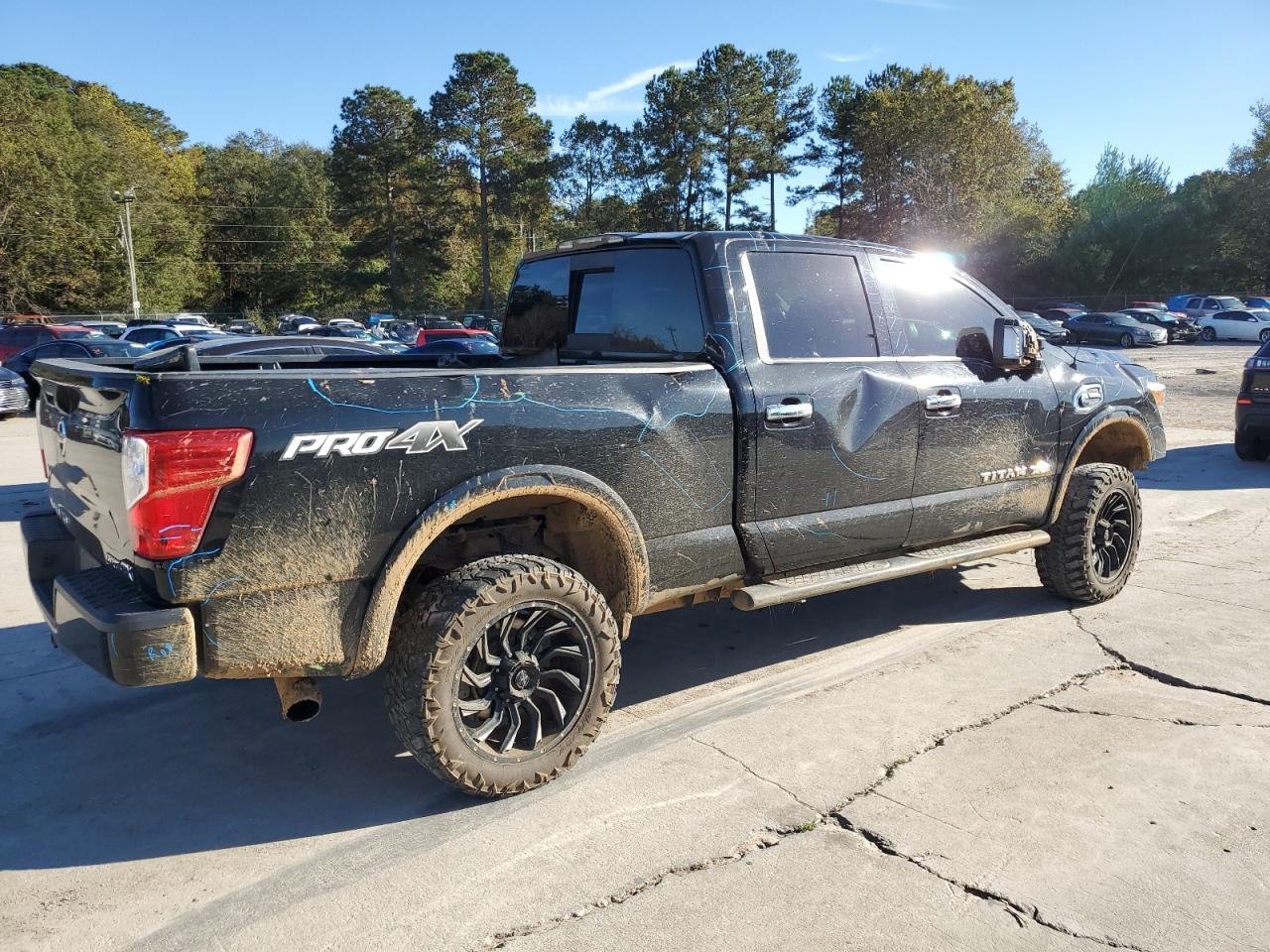 2017 Nissan Titan VIN 1N6BA1F42HN575668 Copart auction photo, top/roof / all over damage thumbnail 3