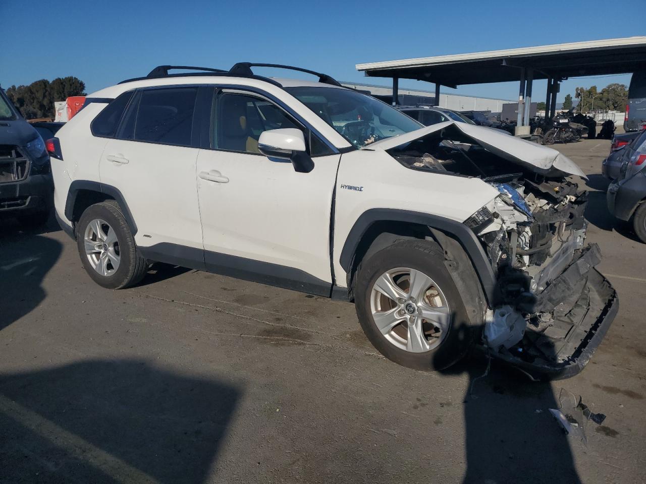 2021 Toyota RAV 4 VIN JTMM6RFV9MD011732 Copart auction photo, front end / rear end damage thumbnail 4