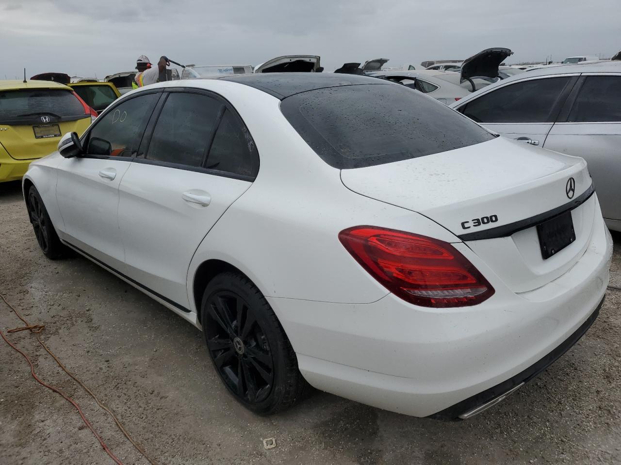 2018 Mercedes-Benz C-klasse VIN WDDWF4KB7JR349044 Copart auction photo, water/flood damage thumbnail 2