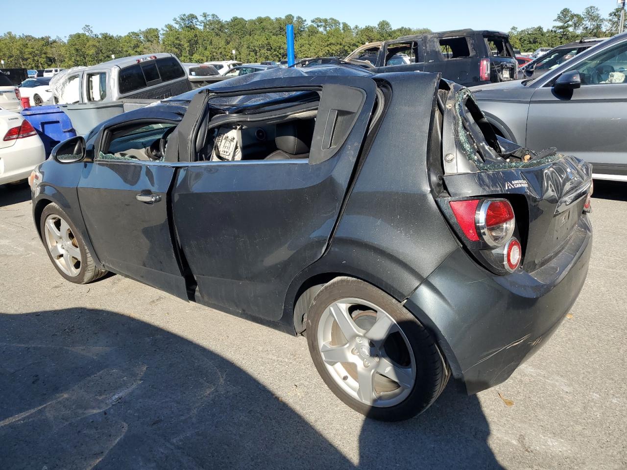 2015 Chevrolet Sonic VIN 1G1JE6SB6F4107619 Copart auction photo, top/roof damage thumbnail 2