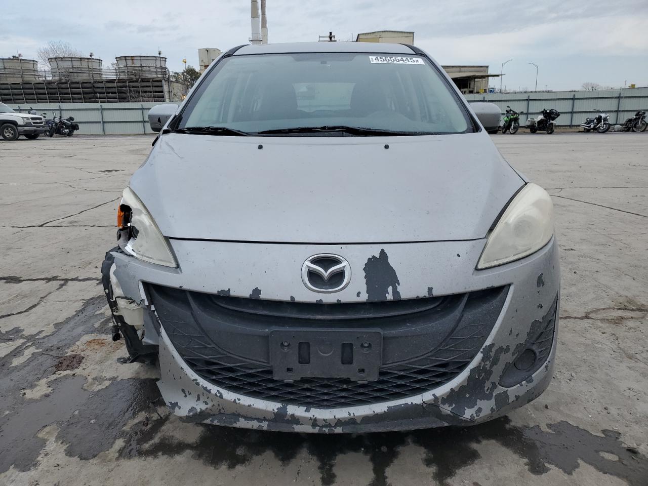 2012 Mazda 5 VIN JM1CW2BLXC0126580 Copart auction photo, front end / side damage thumbnail 5
