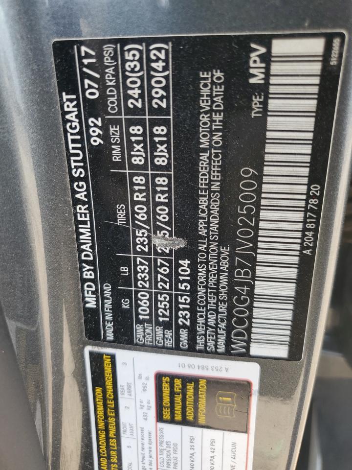 2018 Mercedes-Benz GLC VIN WDC0G4JB7JV025009 Copart auction photo, front end damage thumbnail 13