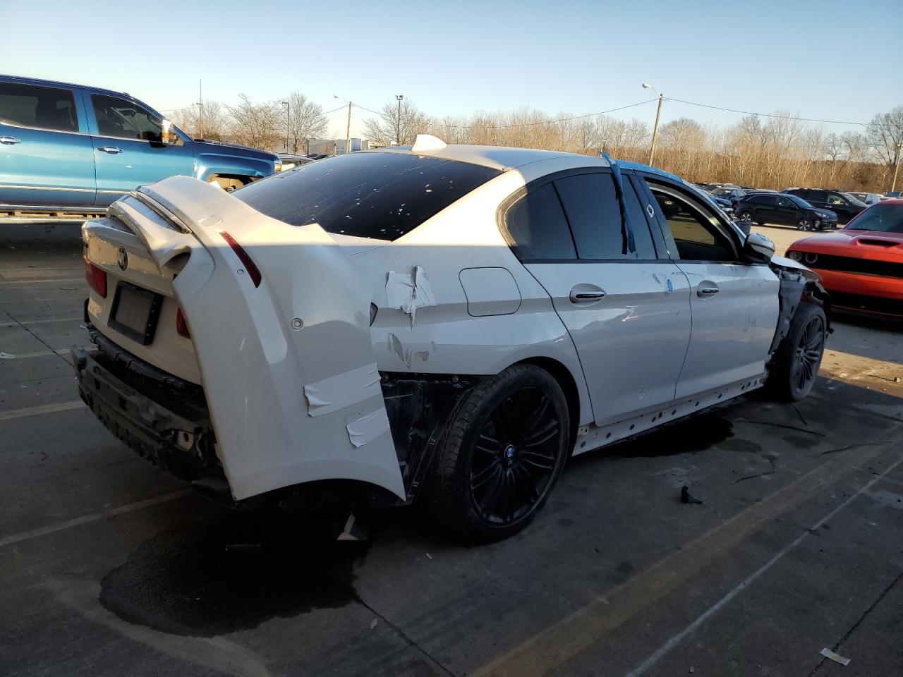 2018 BMW 5er VIN WBAJE7C5XJWC57493 Copart auction photo, all over damage thumbnail 3