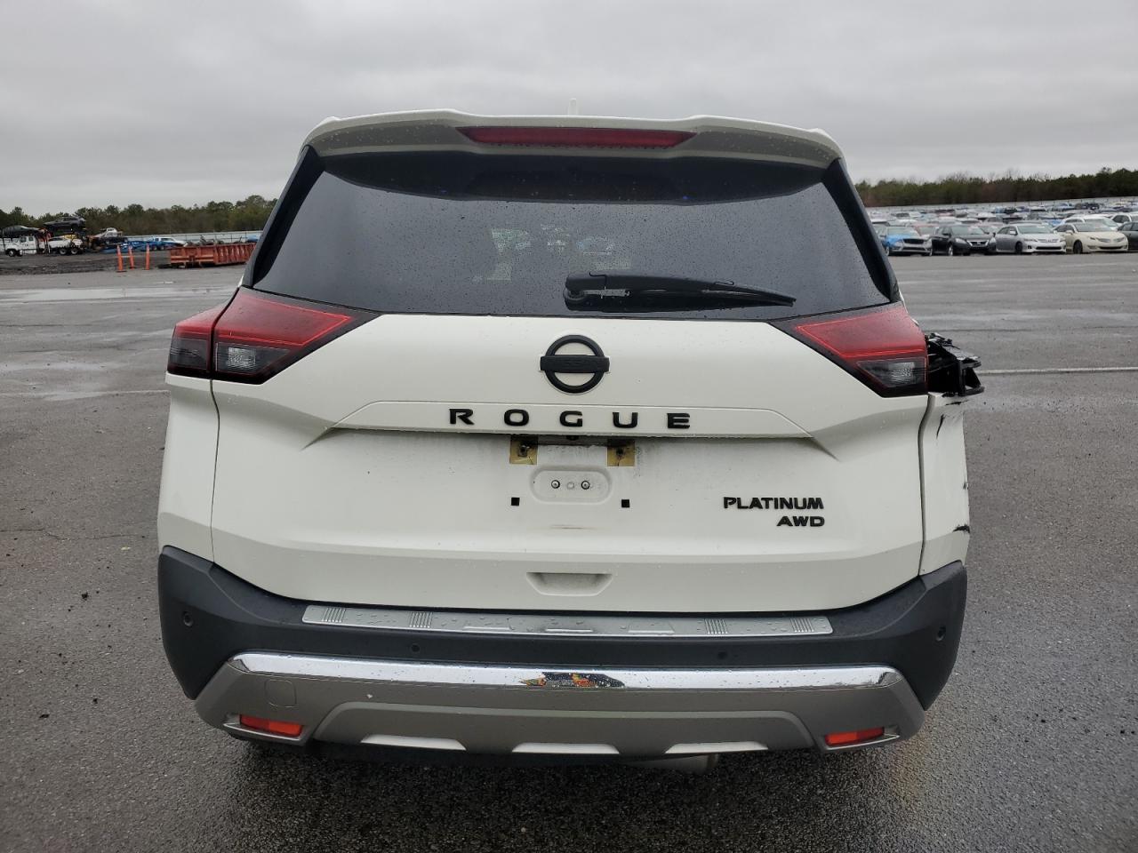 2021 Nissan Rogue VIN JN8AT3DDXMW302168 Copart auction photo, rollover damage thumbnail 6