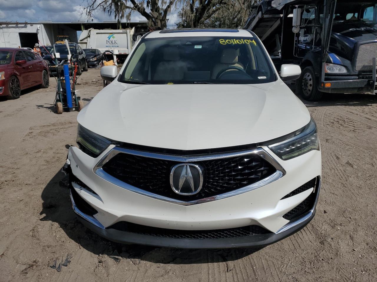 2019 Acura RDX VIN 5J8TC1H53KL018814 Copart auction photo, front end / undercarriage damage thumbnail 5