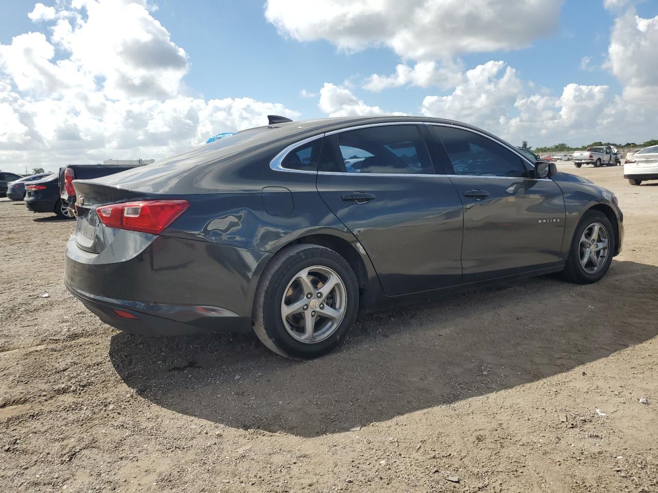 2017 Chevrolet Malibu VIN 1G1ZB5ST1HF188955 Copart auction photo, side / rear end damage thumbnail 3