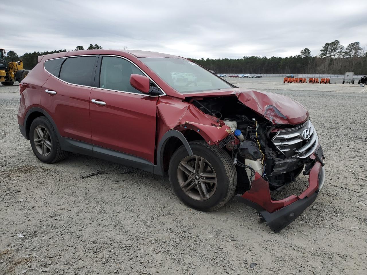 2017 Hyundai Santa Fe VIN 5XYZTDLB3HG465722 Copart auction photo, front end damage thumbnail 4