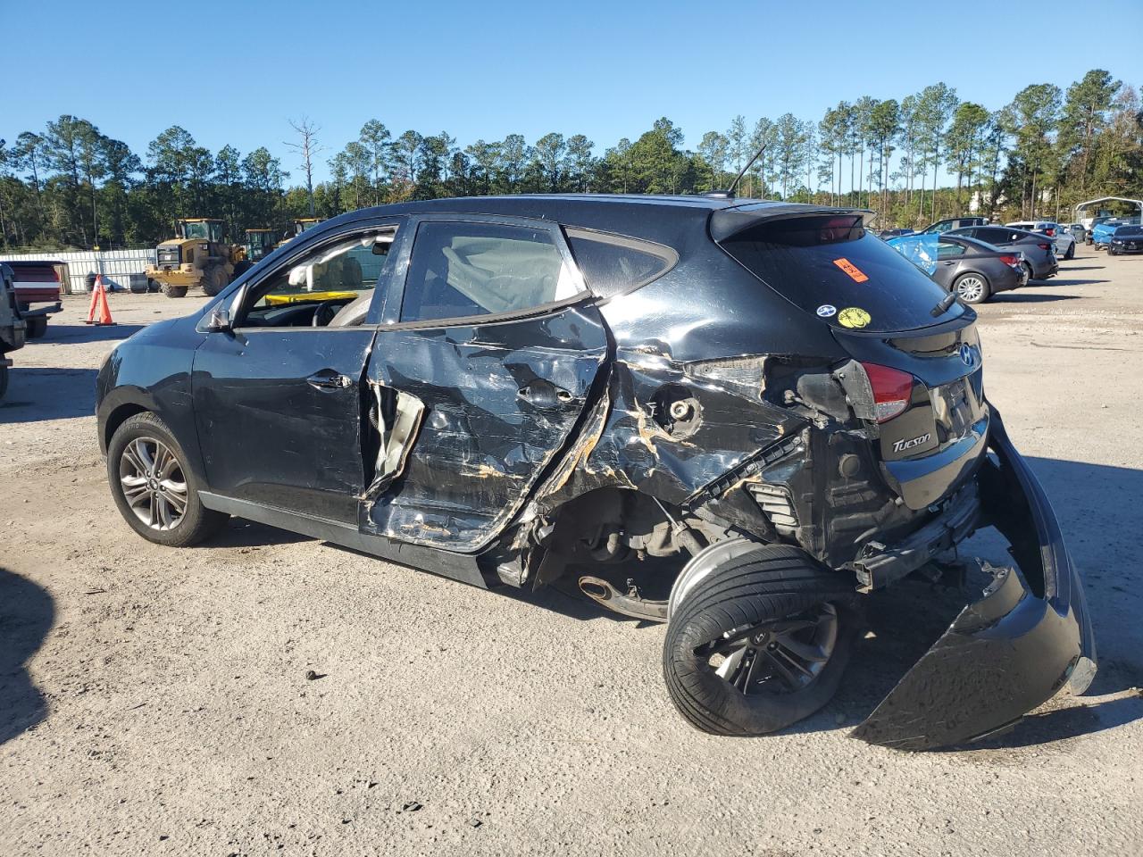 2014 Hyundai Tucson VIN KM8JT3AF6EU817906 Copart auction photo, biohazard/chemical / side damage thumbnail 2