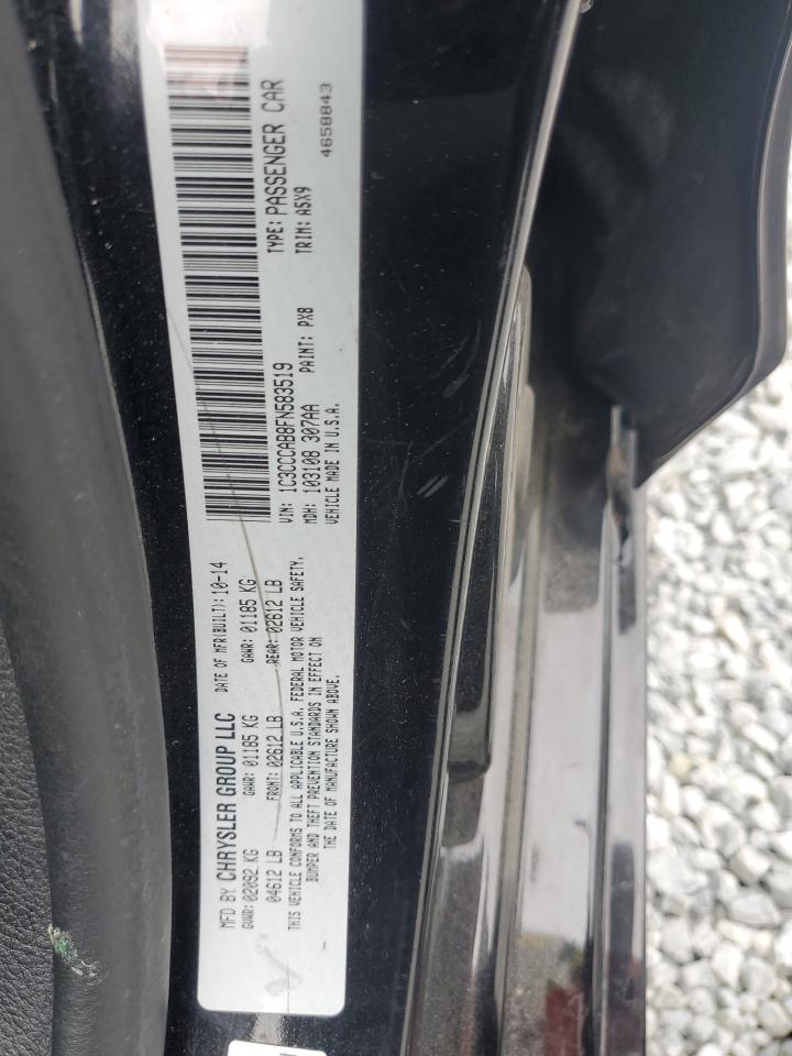 2015 Chrysler 200 VIN 1C3CCCAB8FN583519 Copart auction photo, front end damage thumbnail 15