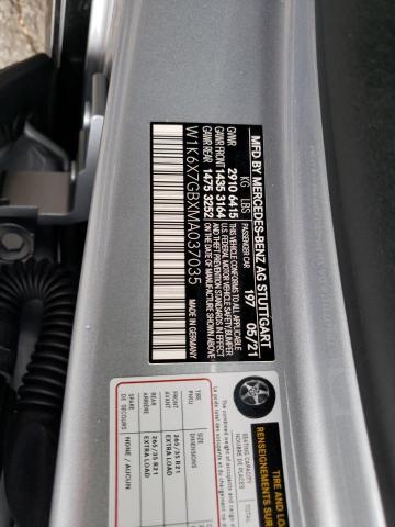 2021 Mercedes-Benz Maybach S-klasse VIN W1K6X7GBXMA037035 Copart auction photo, undercarriage damage thumbnail 12