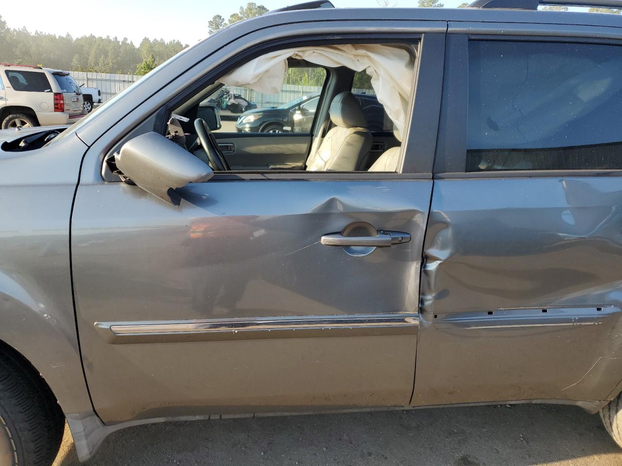 2009 Honda Pilot VIN 5FNYF388X9B012023 Copart auction photo, side damage thumbnail 7