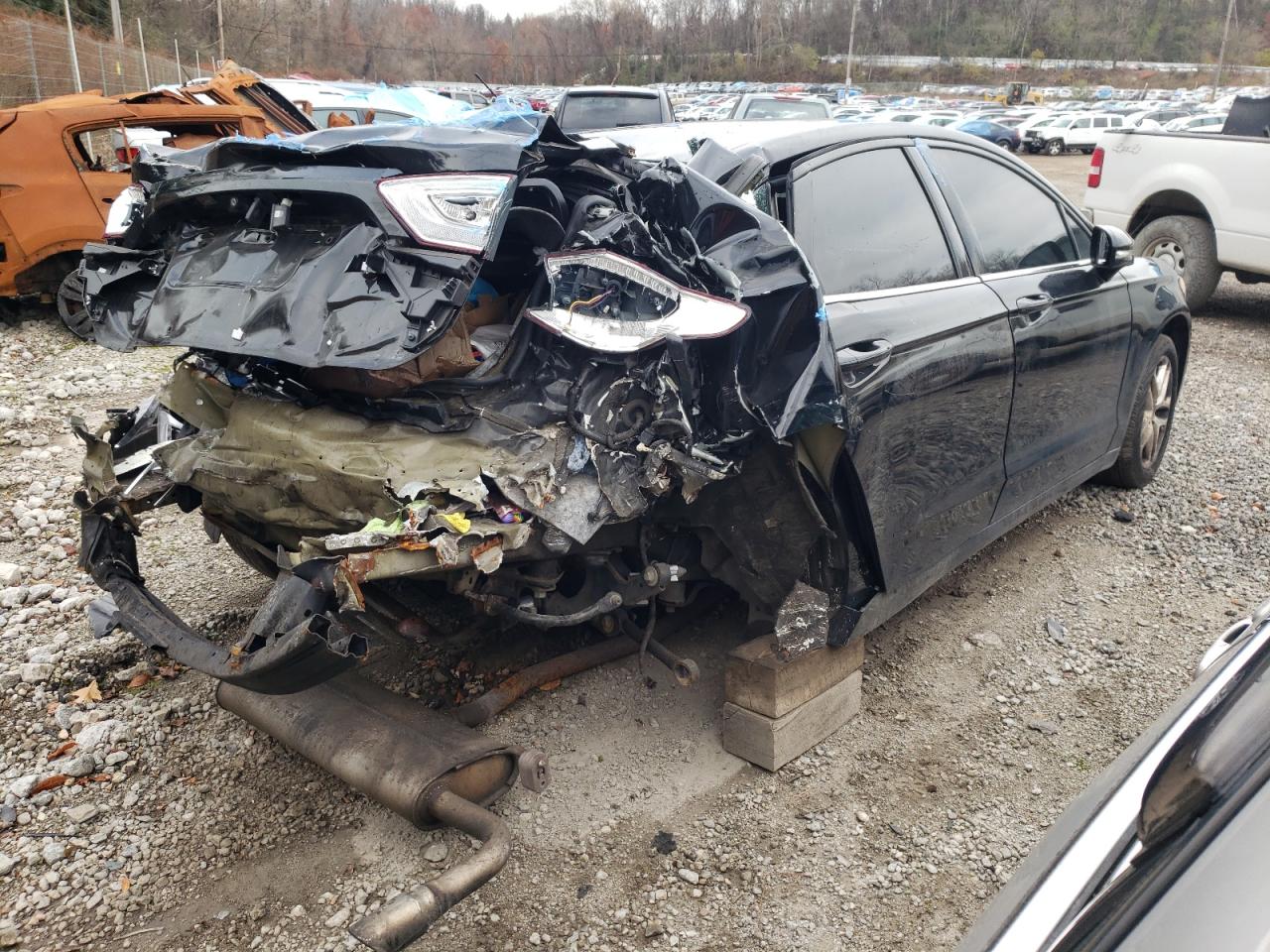 2016 Ford Fusion VIN 3FA6P0H71GR286660 Copart auction photo, rear end / front end damage thumbnail 3