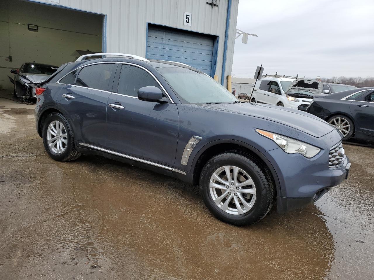 2011 Infiniti FX VIN JN8AS1MW0BM730820 Copart auction photo, side / rear end damage thumbnail 4