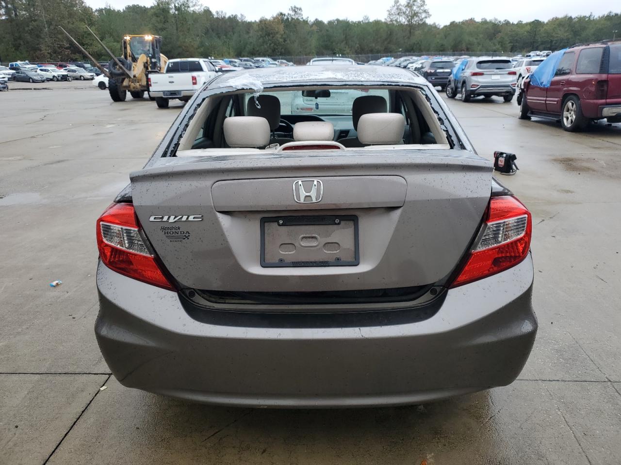 2012 Honda Civic VIN 2HGFB2F56CH601112 Copart auction photo, rear end damage thumbnail 6