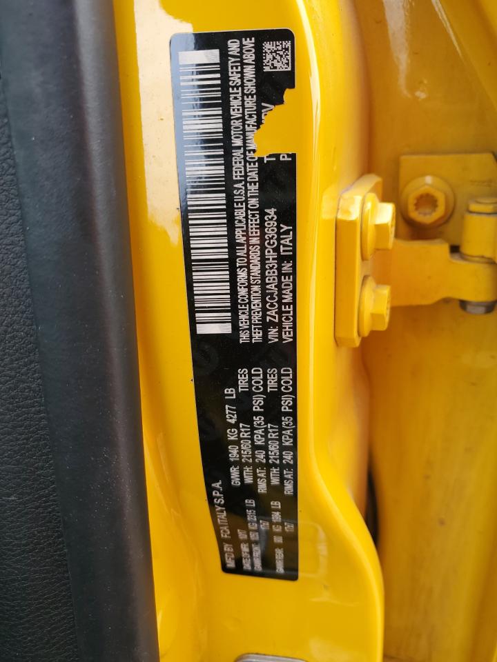 2017 Jeep Renegade VIN ZACCJABB3HPG36934 Copart auction photo, side damage thumbnail 14