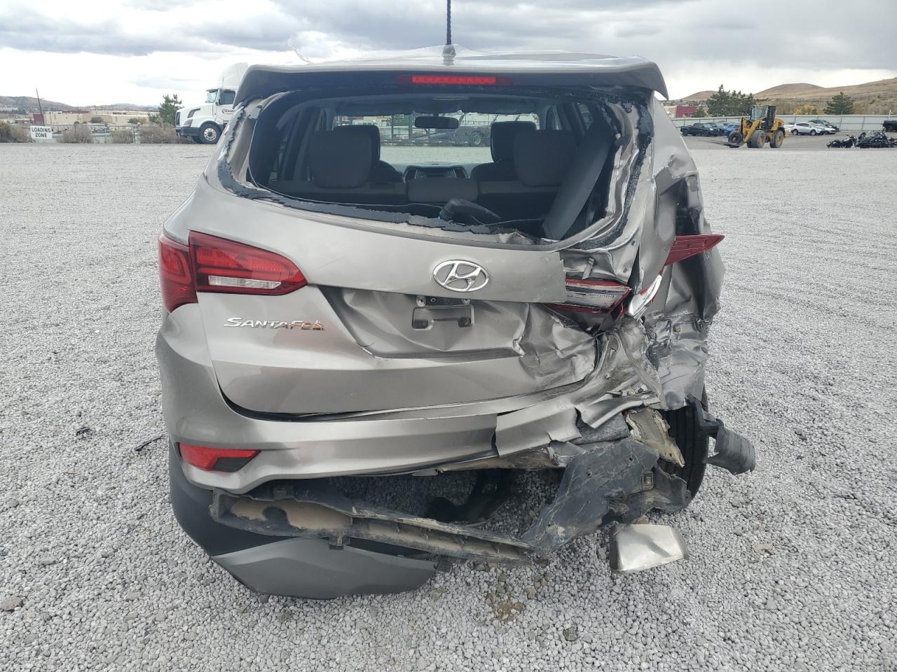 2018 Hyundai Santa Fe VIN 5NMZTDLB6JH085687 Copart auction photo, rear end damage thumbnail 6