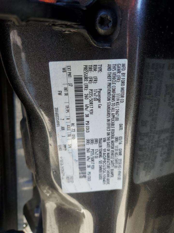 2016 Ford C-MAX VIN 1FADP5CU3GL109401 Copart auction photo, front end damage thumbnail 12