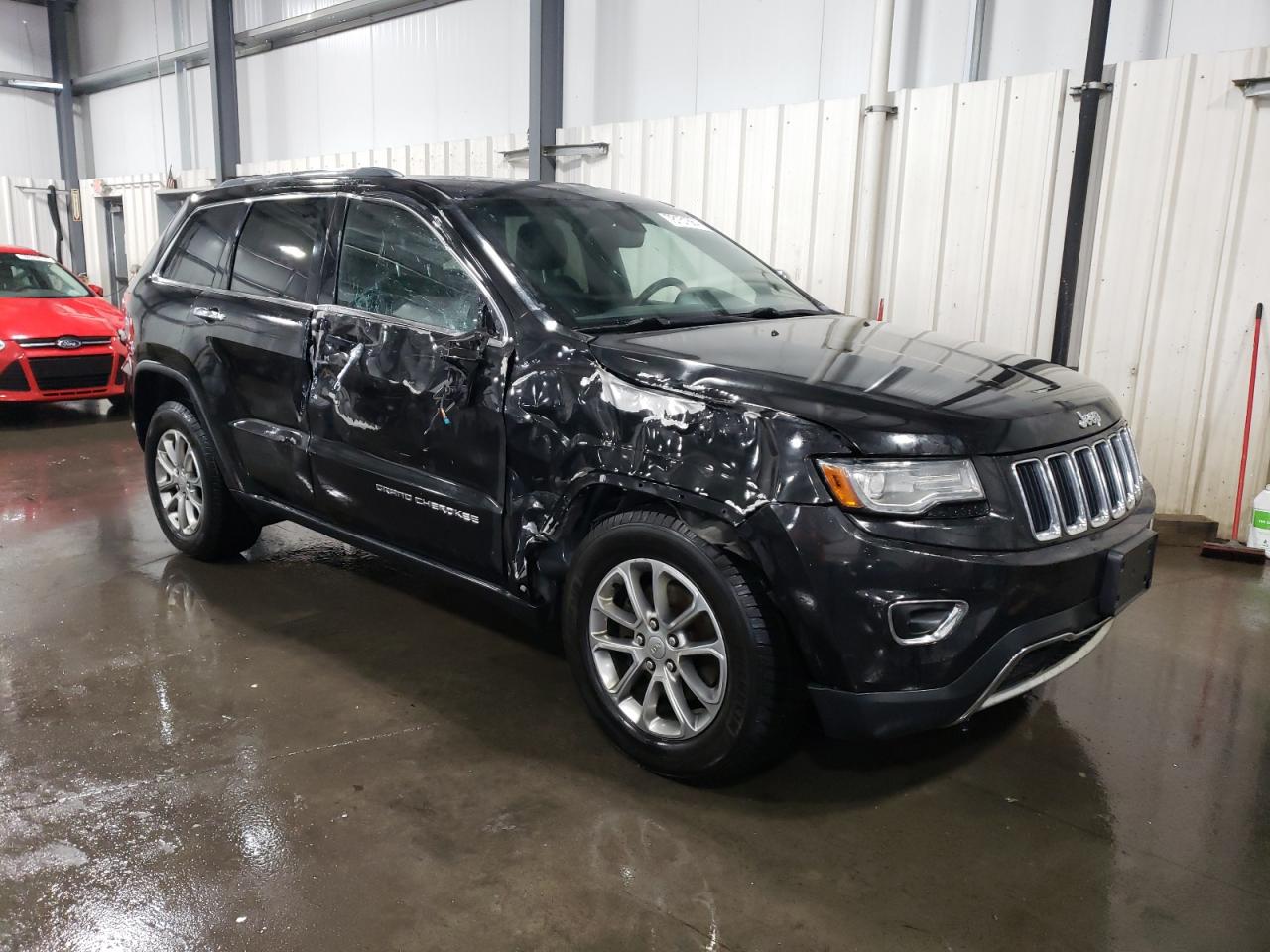 2014 Jeep Grand Cherokee VIN 1C4RJFBG8EC233583 Copart auction photo, front end / side damage thumbnail 4