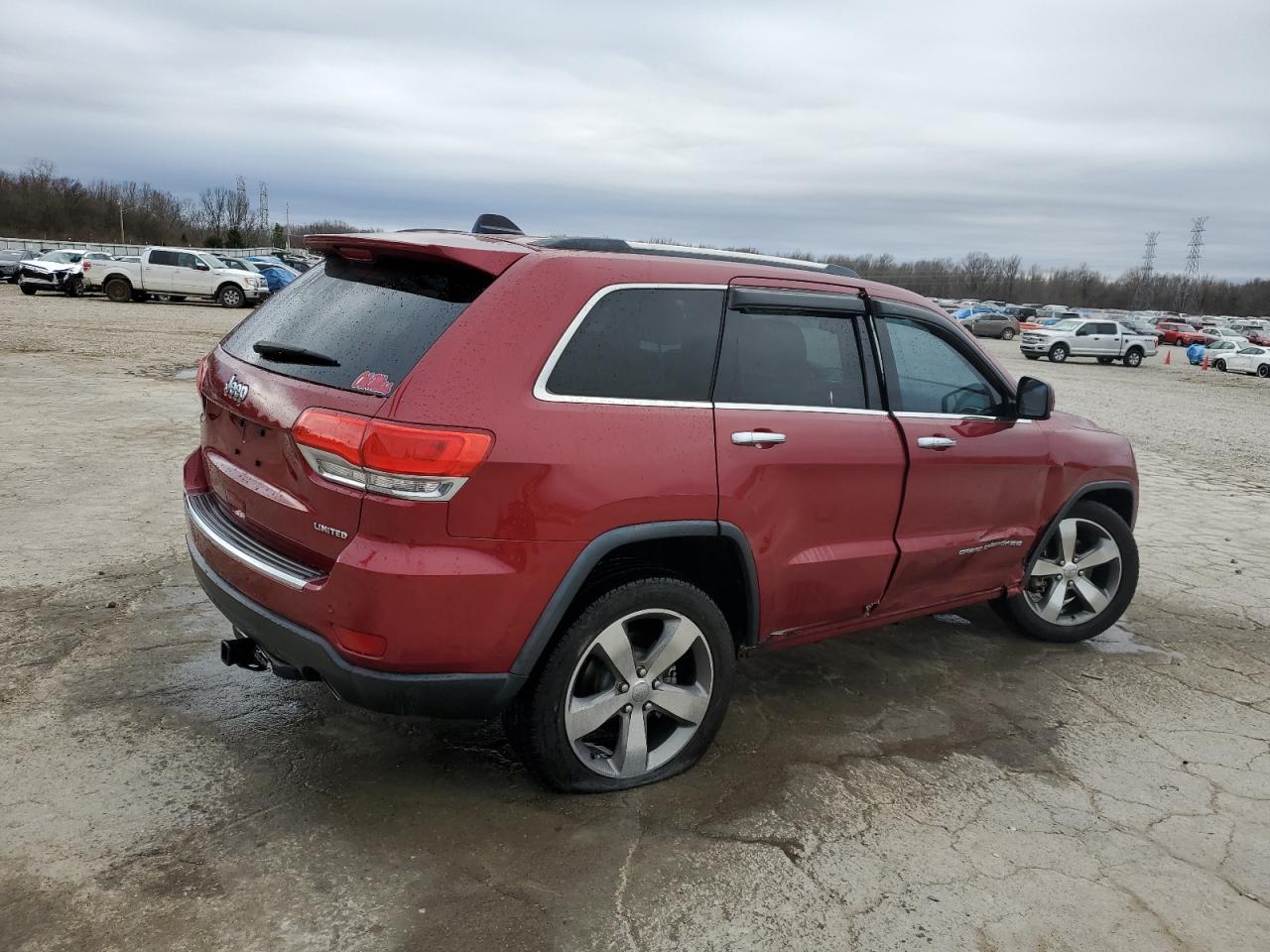 2014 Jeep Grand Cherokee VIN 1C4RJEBG7EC409856 Copart auction photo, side / front end damage thumbnail 3