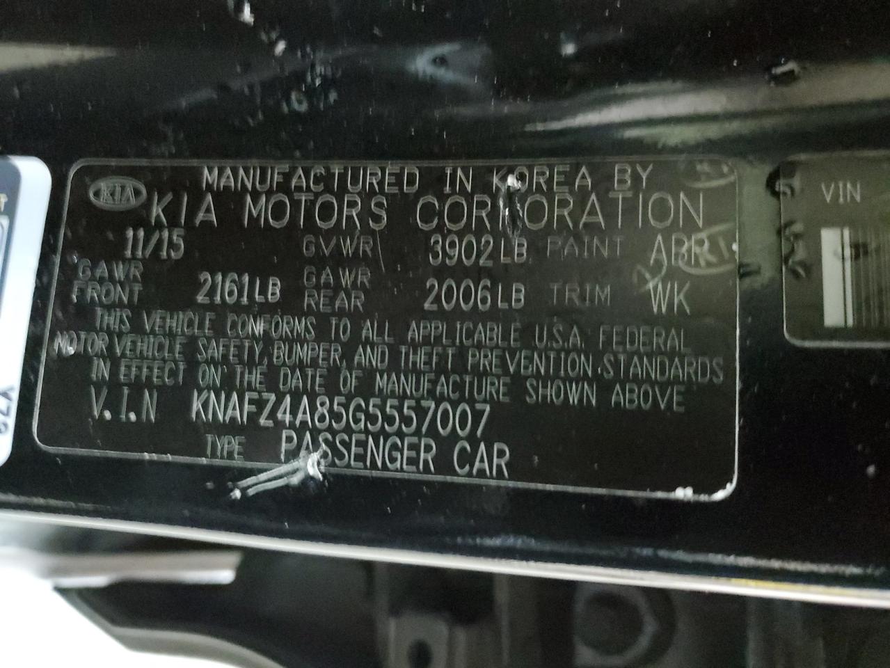 2016 KIA Forte VIN KNAFZ4A85G5557007 Copart auction photo, front end damage thumbnail 13