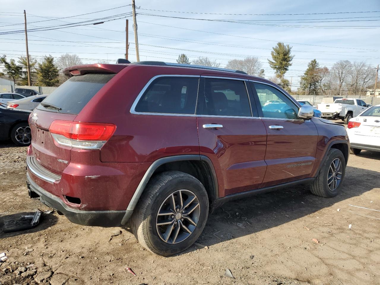 2017 Jeep Grand Cherokee VIN 1C4RJFBG7HC603555 Copart auction photo, side / rear end damage thumbnail 3